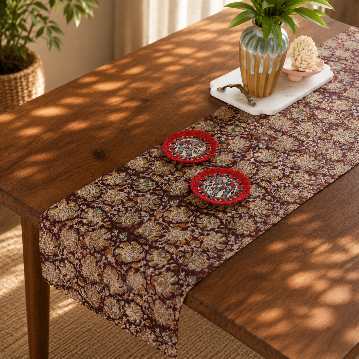 The Kalamkari Tablescape