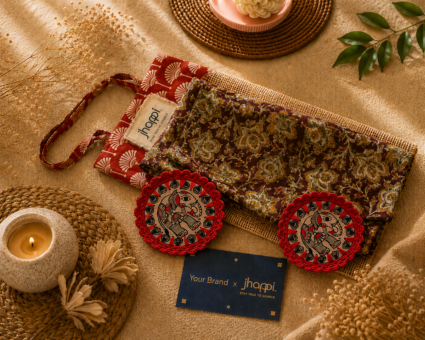 The Kalamkari Tablescape